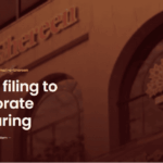 Blog banner featuring the Rehmat-e-Shereen store building facade with headline reading: "From tax filing to full corporate restructuring: A Sanaullah & Co. client story."